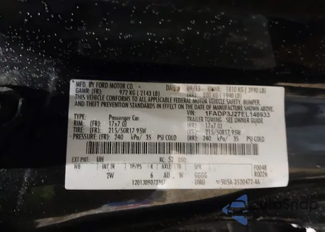 2014 Ford Focus Titanium из США, поврежденный, VIN 1FADP3J27EL148933